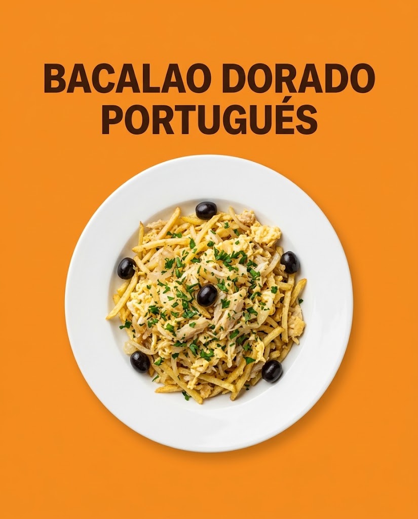 Bacalao Dorado portugués (Bacalhau à Brás)