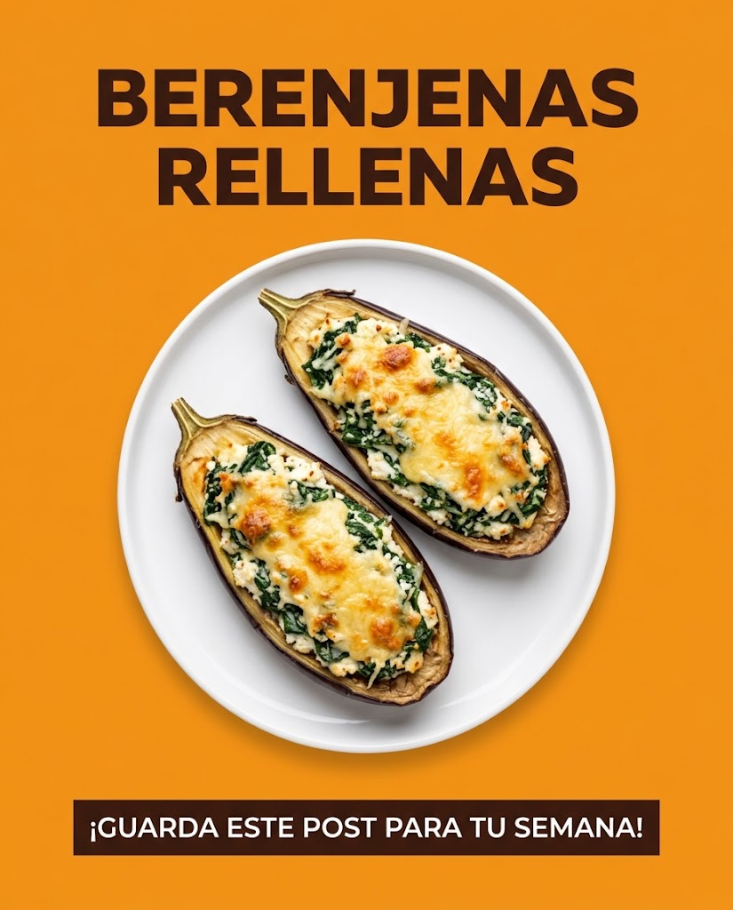 Berenjenas rellenas de ricotta y espinacas